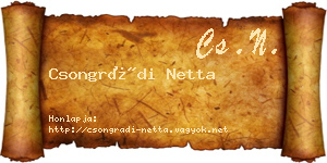 Csongrádi Netta névjegykártya